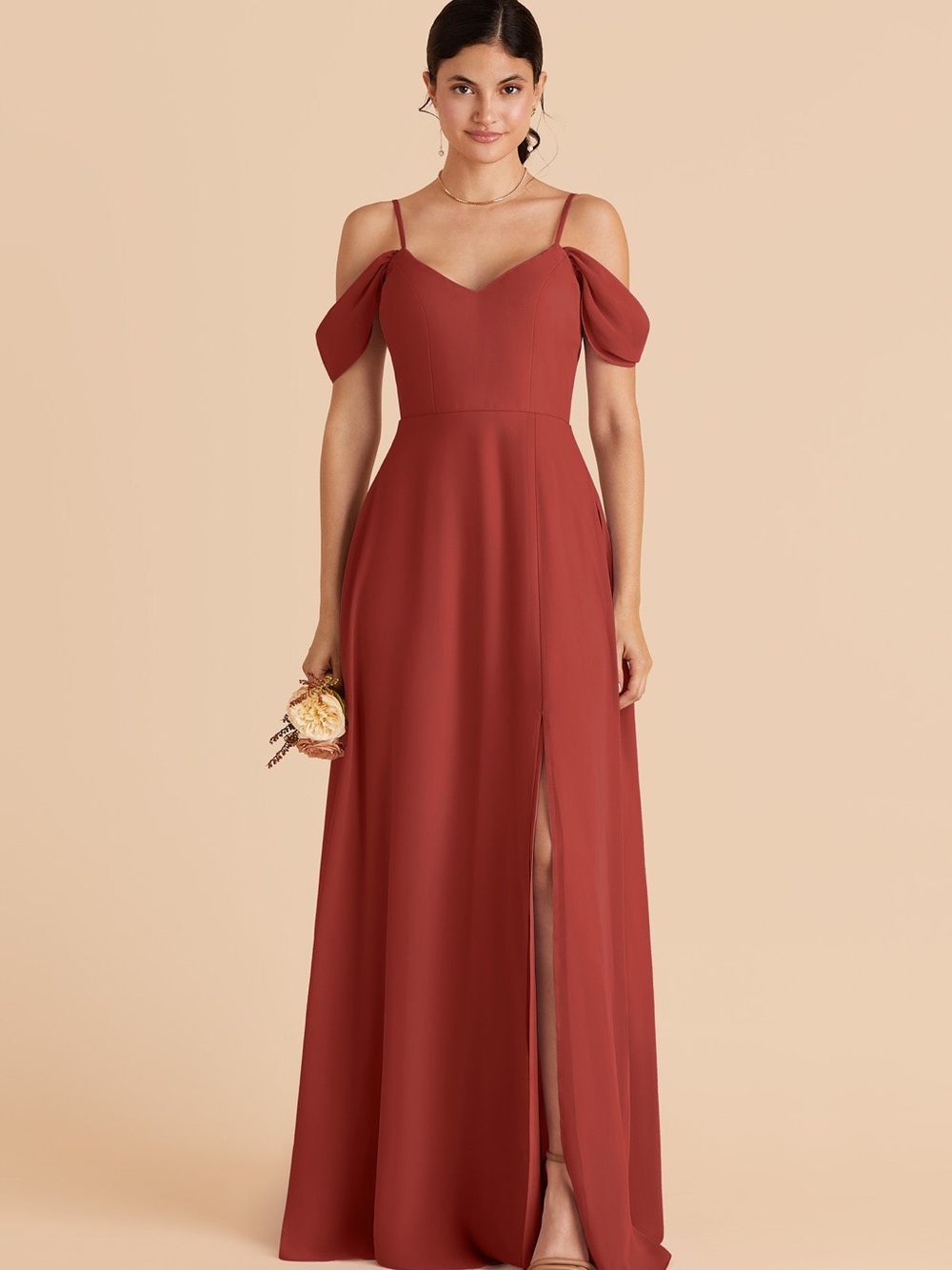 Birdy Grey Devin Off-Shoulder Spaghetti Strap Maxi Dress